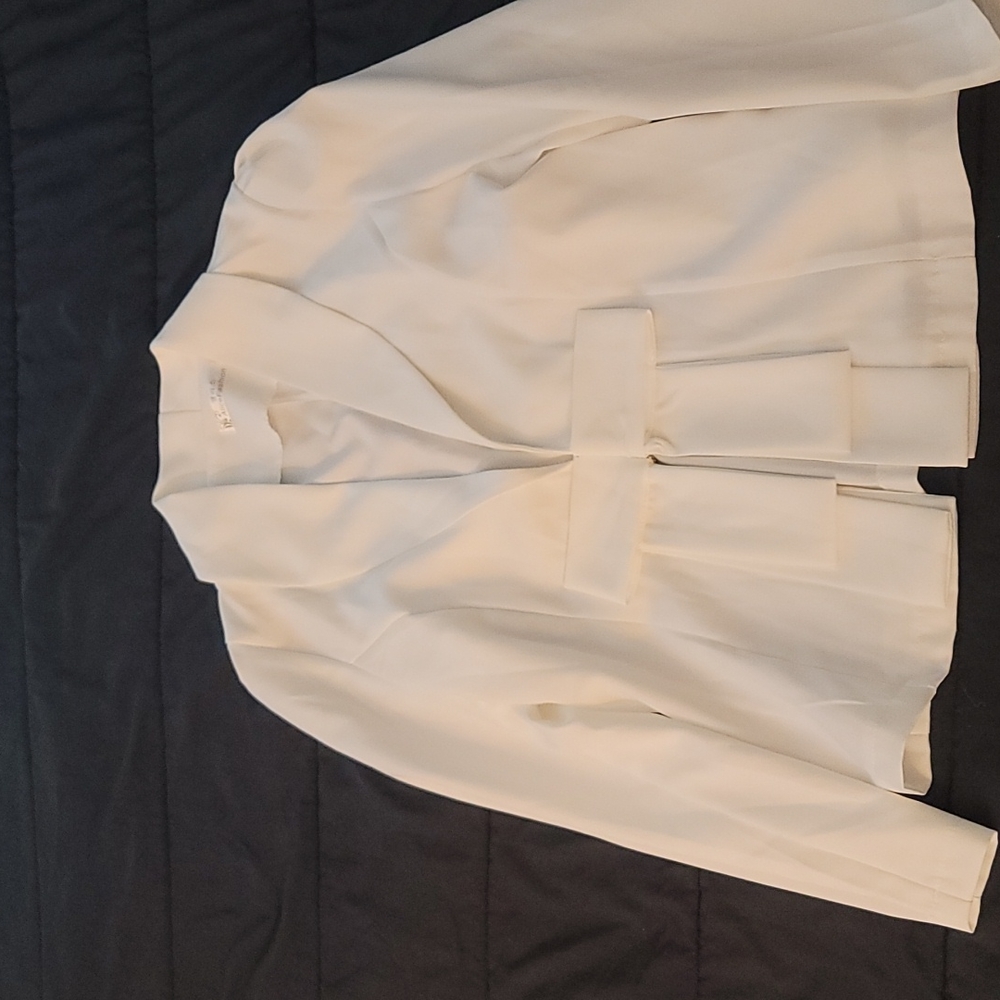 White semi formal jacket